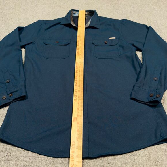 Eddie Bauer Classic Fit Navy Blue Long Sleeve Button Shirt Men's Medium - Picture 7 of 7